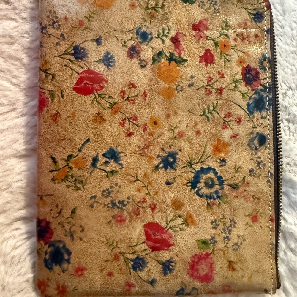 Patricia Nash Prairie Rose Leather Pouch